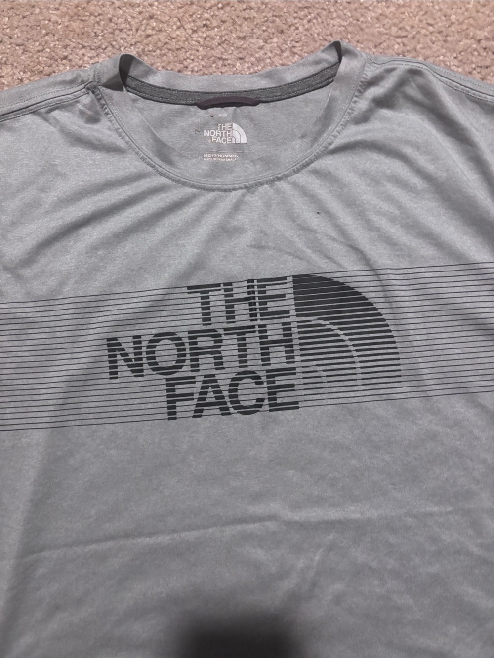 The North Face Men’s Light Gray Logo Short Sleeve Tee